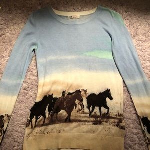 NWOT H&M Size XS Wild Horses Sweater